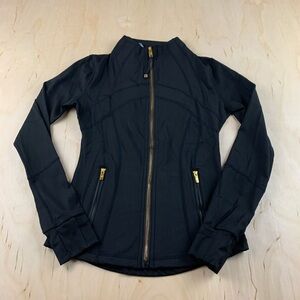 Lululemon Athletica Black Jacket with Gold Zippers